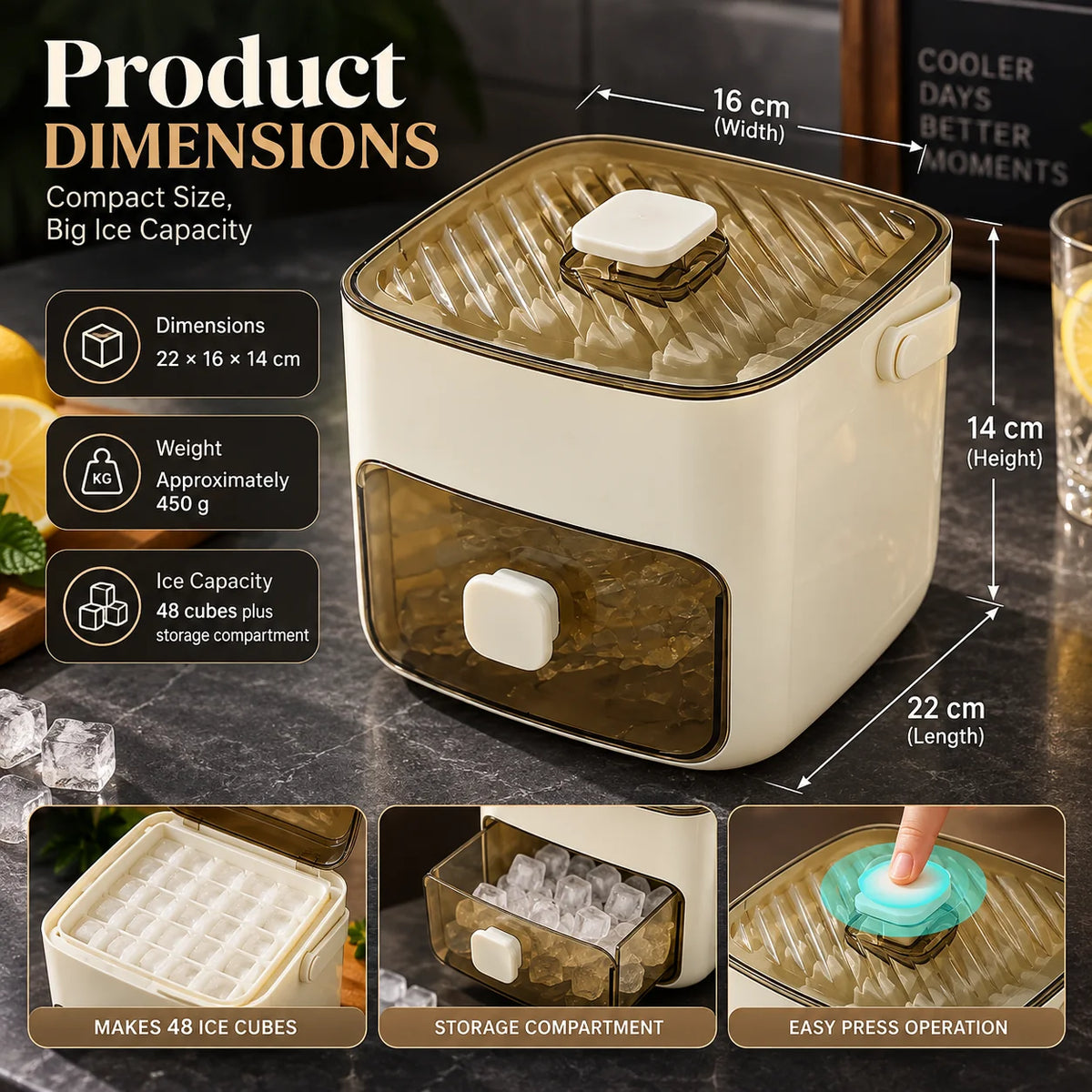Ice Box Press-Release 48-Cube With Tongs