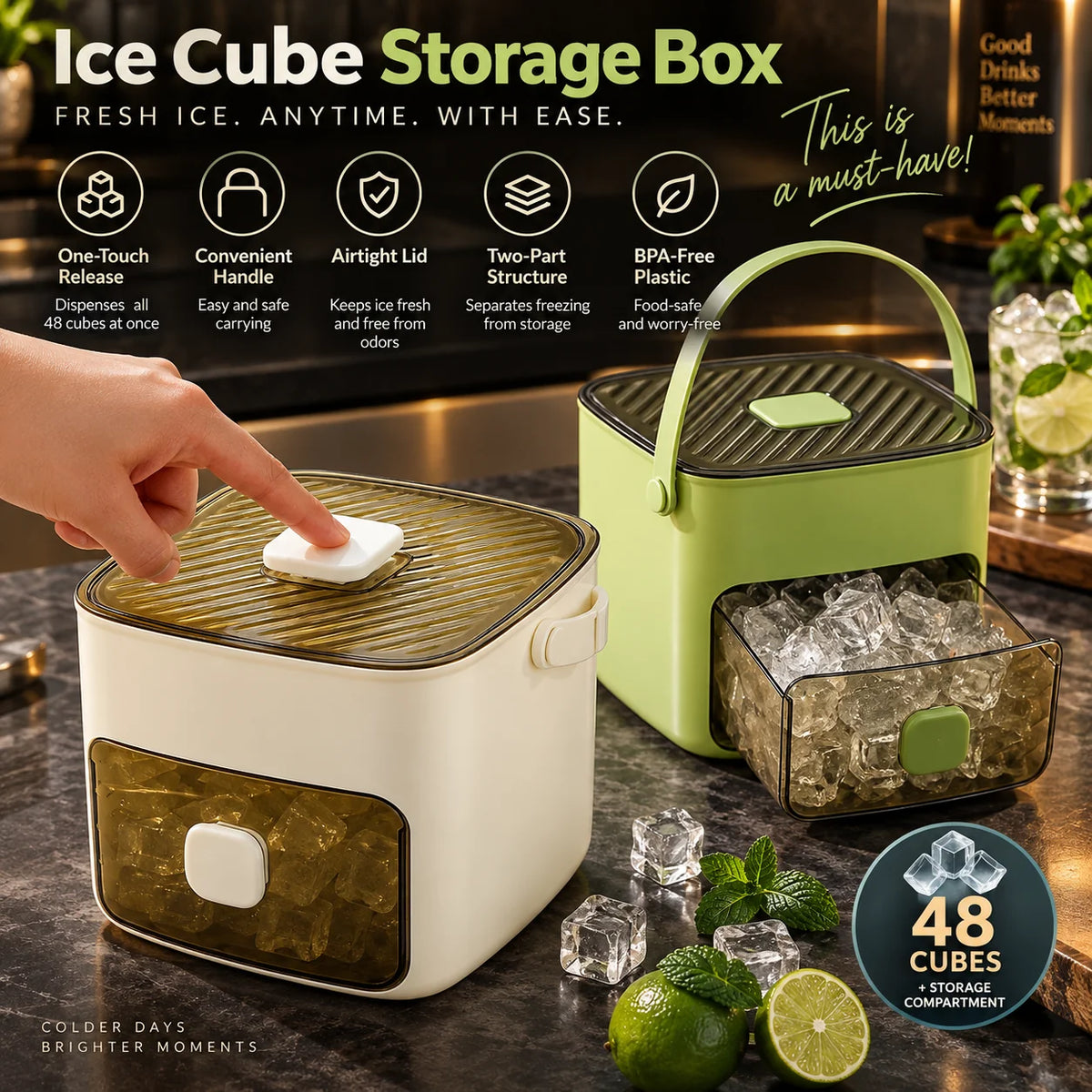 Ice Box Press-Release 48-Cube With Tongs