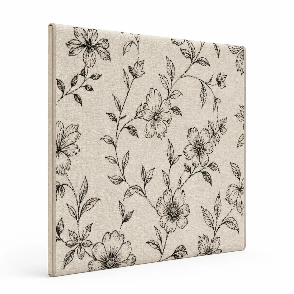 Indoor Area Rug Floral Low-Pile Non-Slip Backing