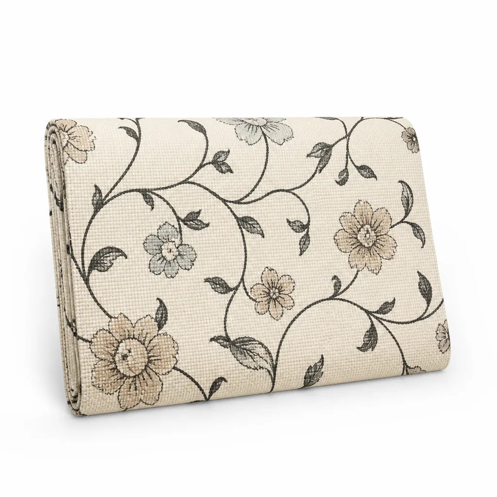 Indoor Area Rug Floral Low-Pile Non-Slip Backing