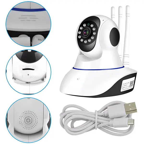 Indoor Surveillance Camera 1080p Night Vision & Two-Way Audio