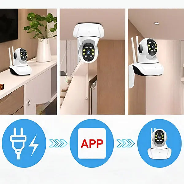 Indoor Surveillance Camera 1080p Night Vision Wi‑Fi