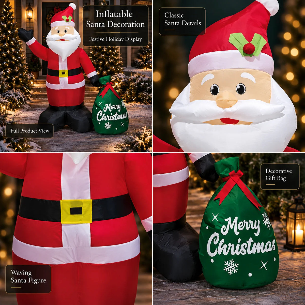 Inflatable Santa 14 Ft LED Waterproof