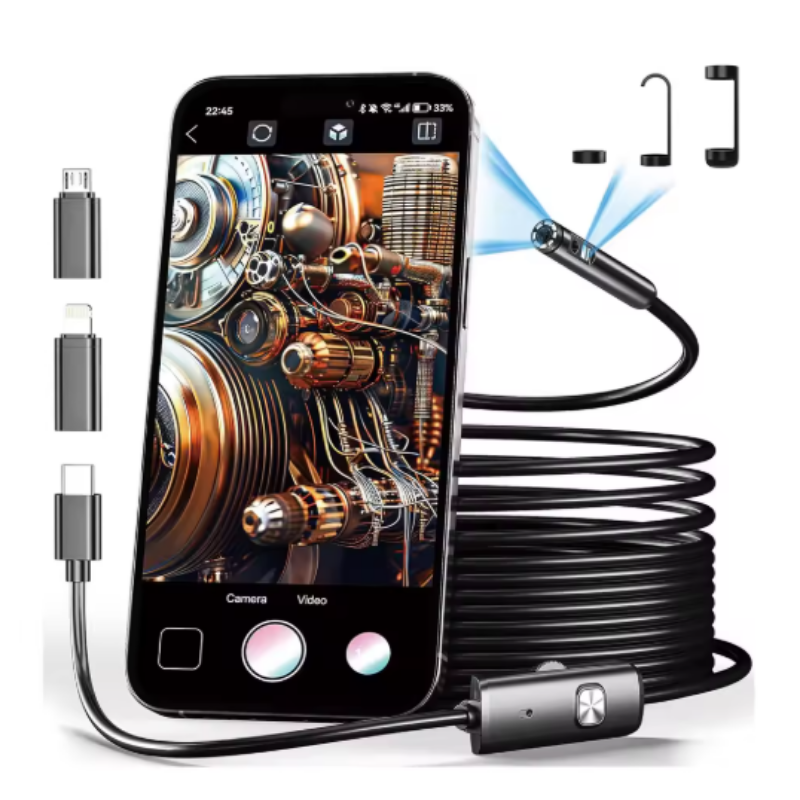 Inspection Camera USB Waterproof 8mm Head & Semi-Rigid Cable
