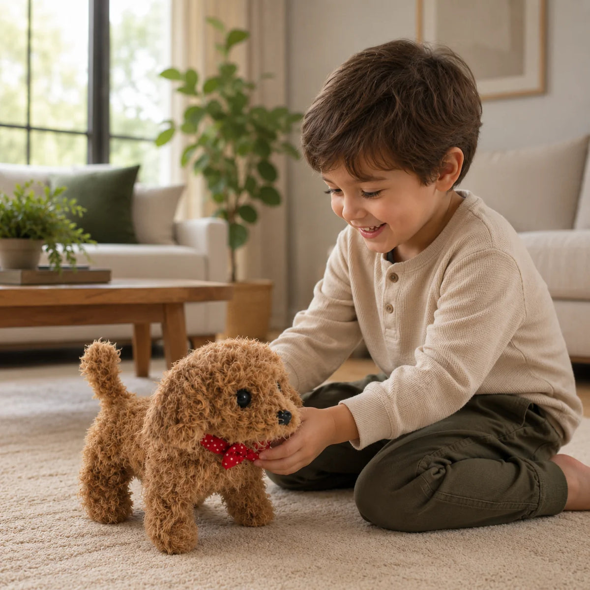 Interactive Robot Puppy Walking & Barking Plush