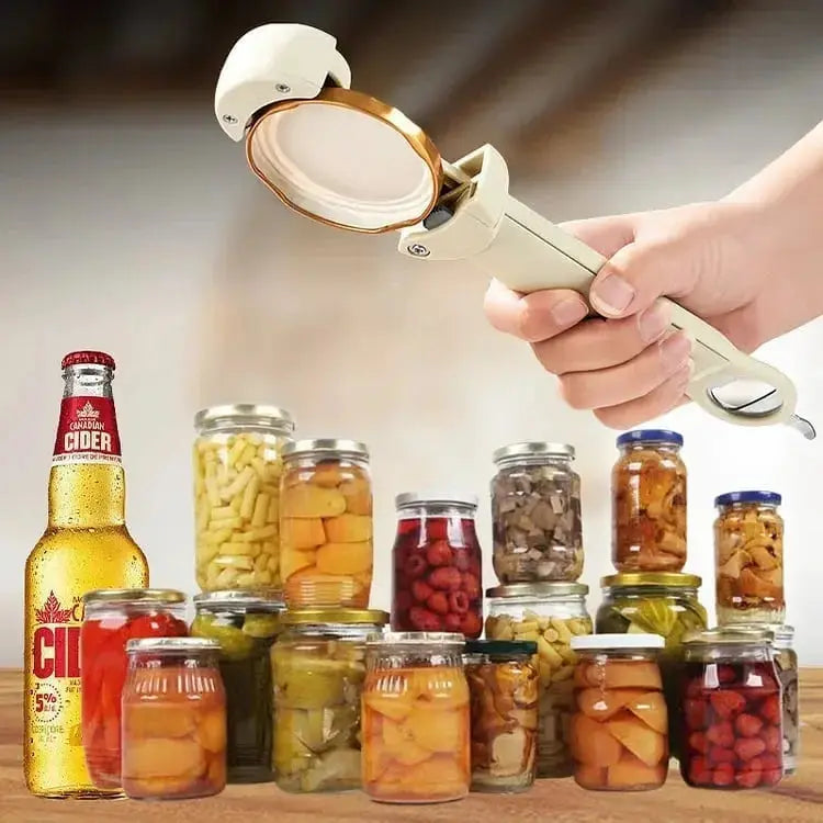 Jar & Can Opener Magnetic Mount Adjustable Ergonomic Grip