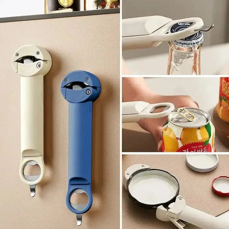 Jar & Can Opener Magnetic Mount Adjustable Ergonomic Grip
