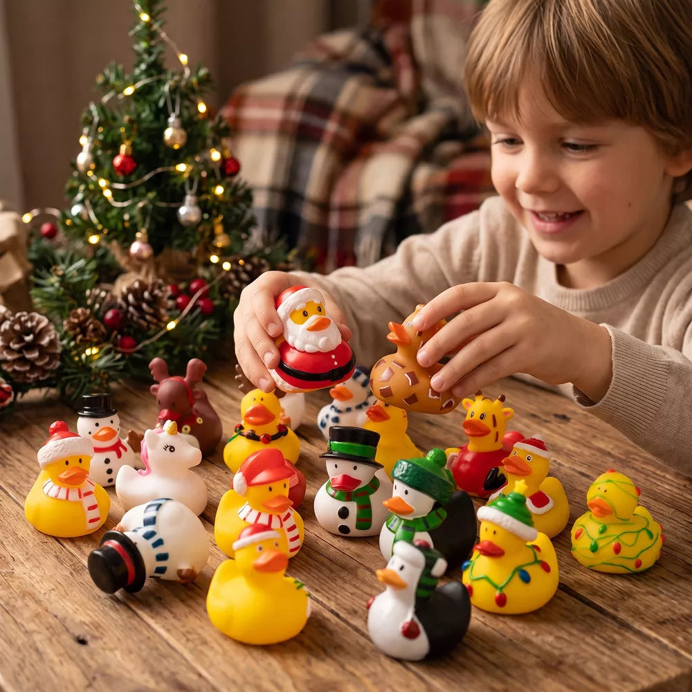 Kids Advent Calendar Twenty-Four Rubber Ducks BPA-Free