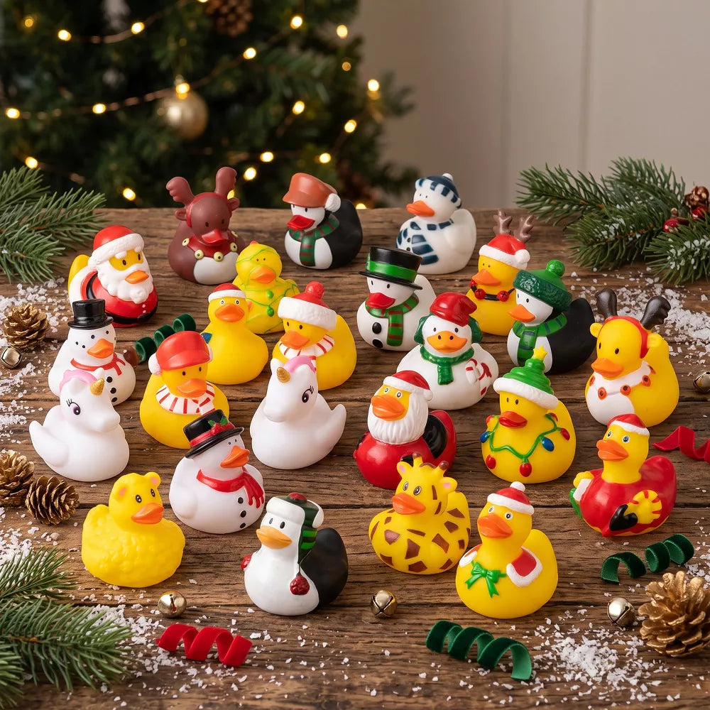 Kids Advent Calendar Twenty-Four Rubber Ducks BPA-Free