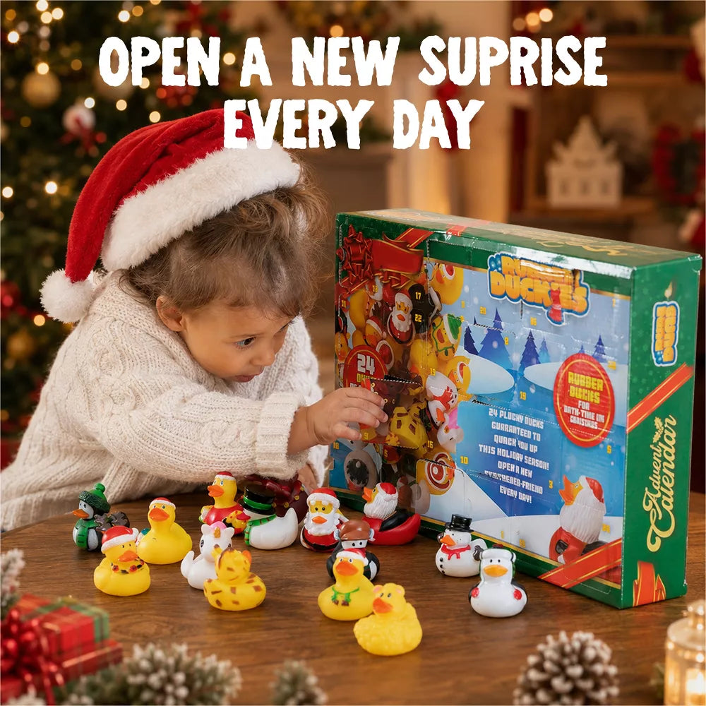 Kids Advent Calendar Twenty-Four Rubber Ducks BPA-Free
