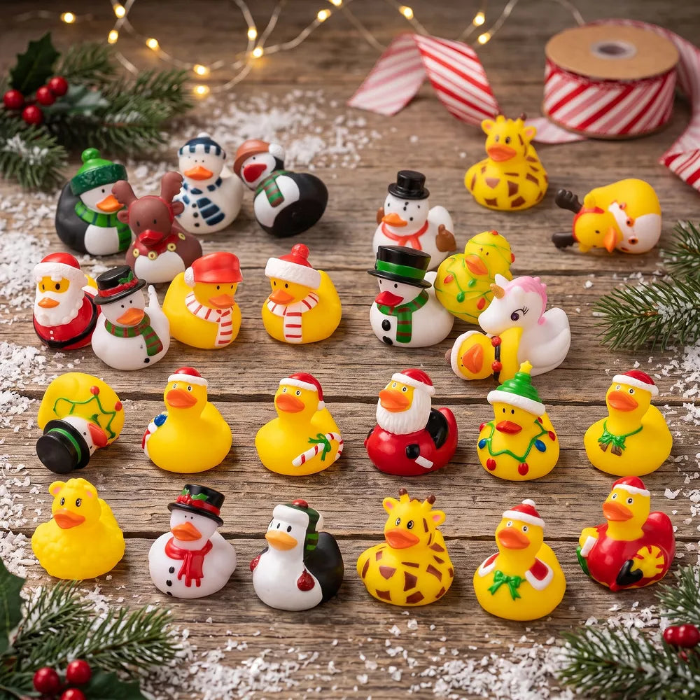Kids Advent Calendar Twenty-Four Rubber Ducks BPA-Free
