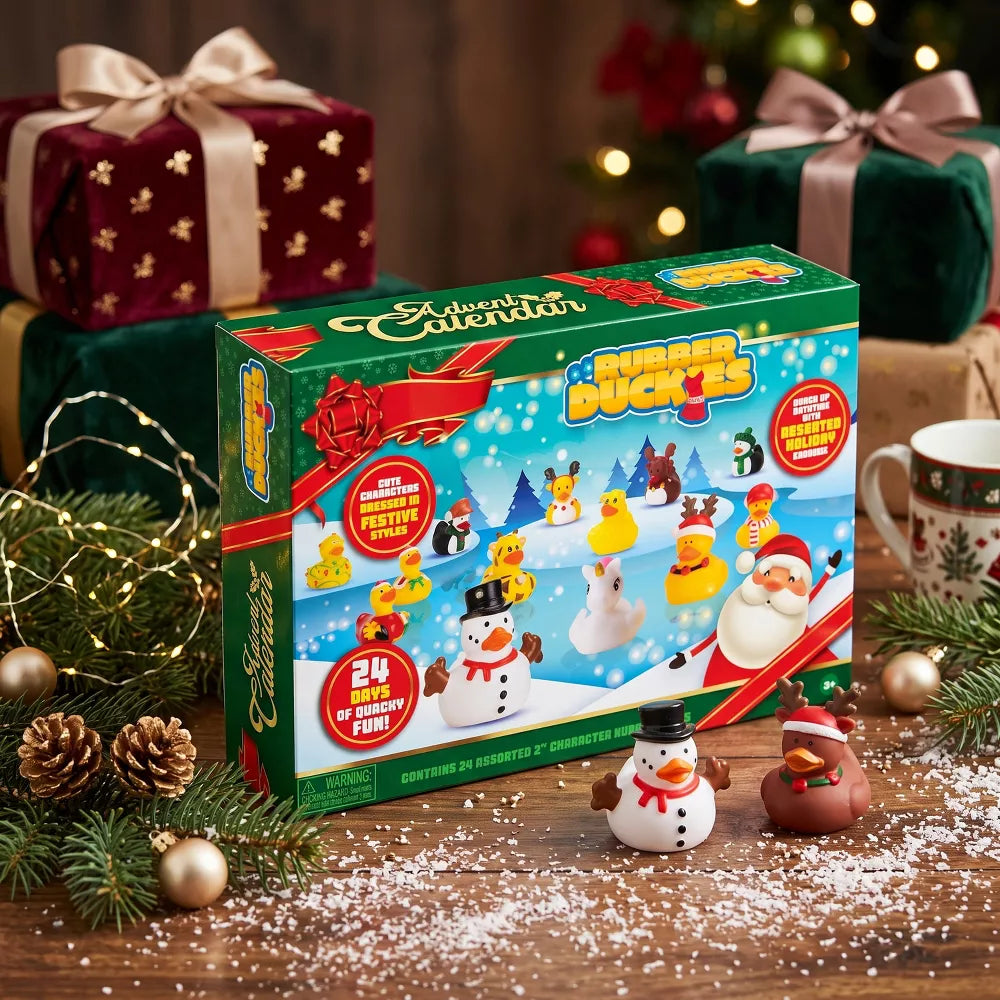 Kids Advent Calendar Twenty-Four Rubber Ducks BPA-Free