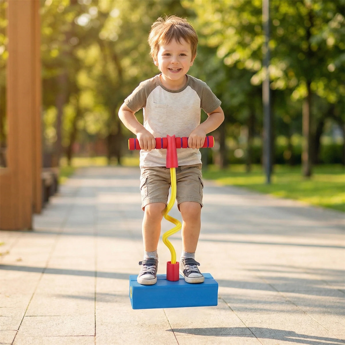 Kids Pogo Jumper Foam Base Non-Slip Footpad