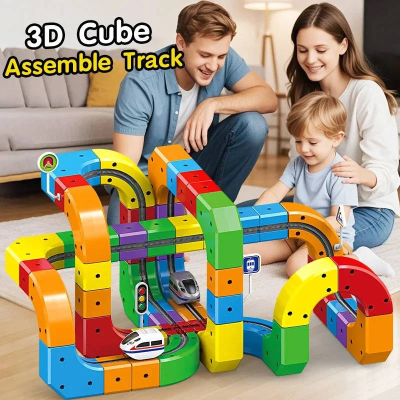 Kids Train Set Motorized Magnetic Flexible Track