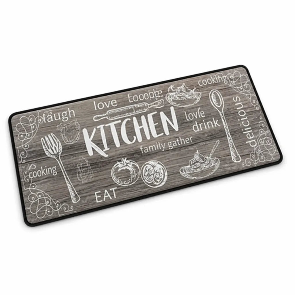 Kitchen Runner Mat Decorative Print Non-Slip Backing & Machine Washable