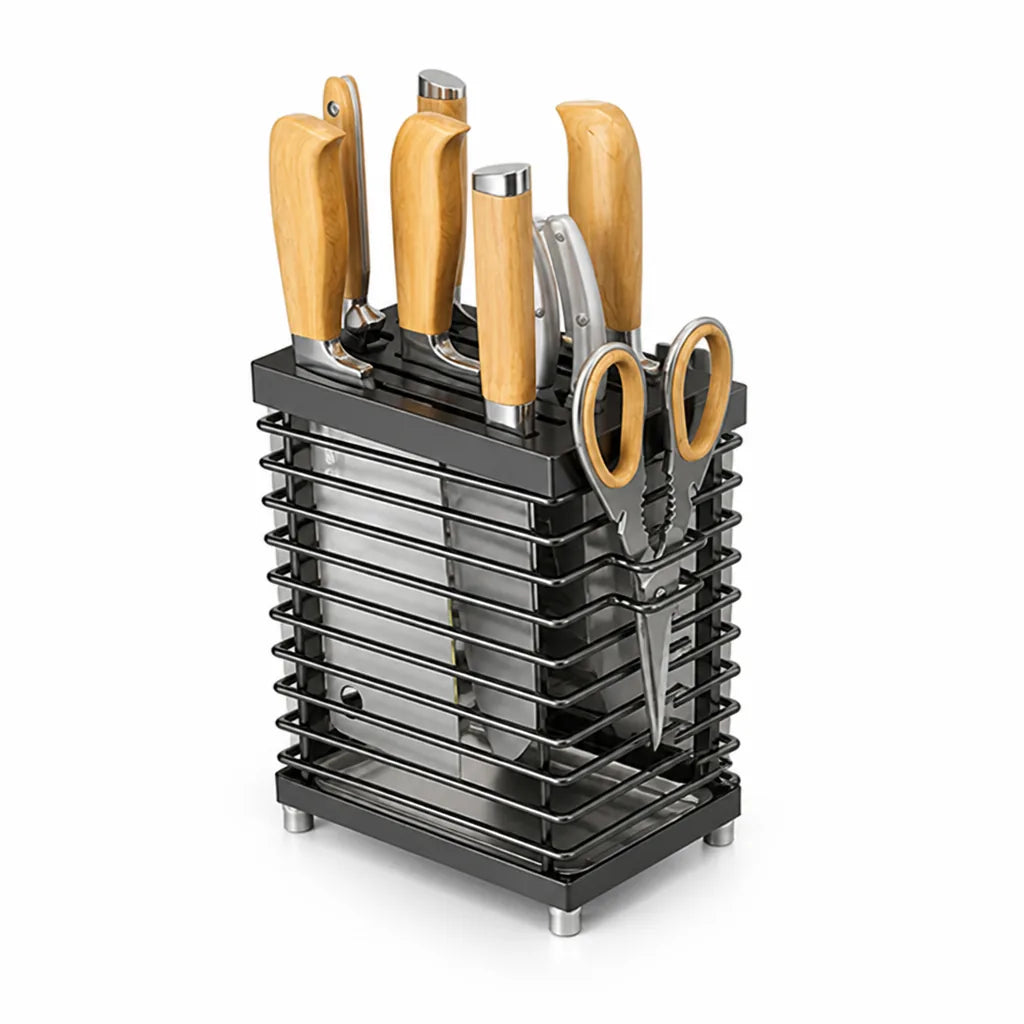 Knife Holder 304 Stainless Steel Wall-Mount & Countertop