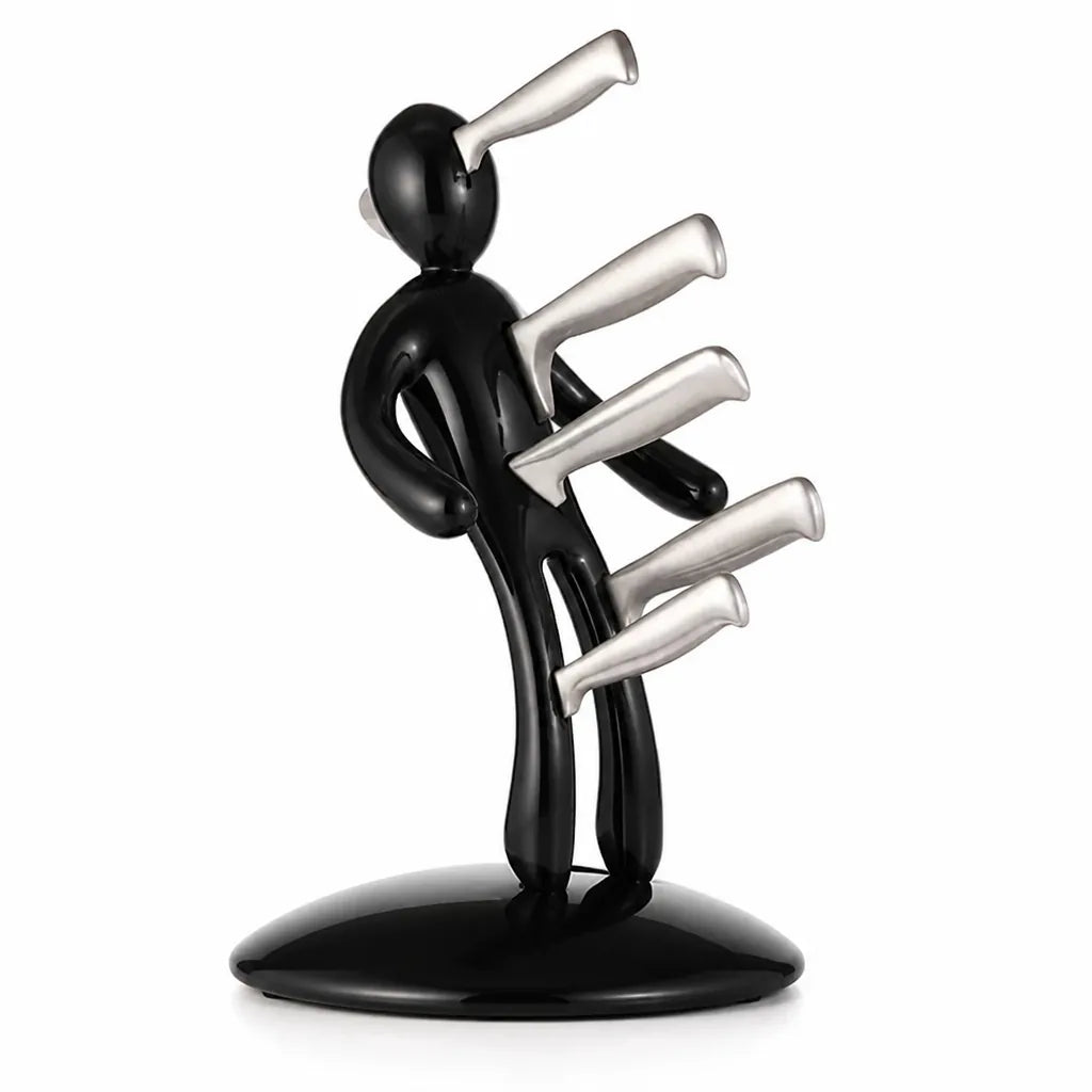 Knife Holder Humanoid Vertical Five-Slot Stainless Steel Base