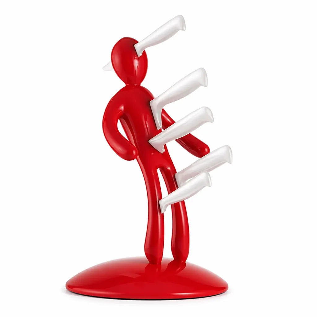 Knife Holder Humanoid Vertical Five-Slot Stainless Steel Base