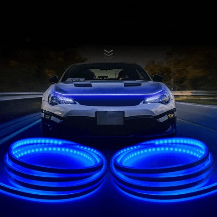 LED Headlight Strips Flexible Silicone Waterproof 12V