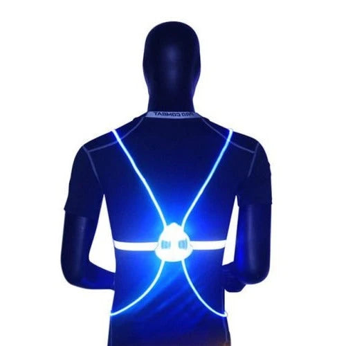 LED Safety Vest 360-Degree Visibility Adjustable Torso Band