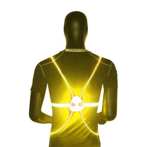 LED Safety Vest 360-Degree Visibility Adjustable Torso Band