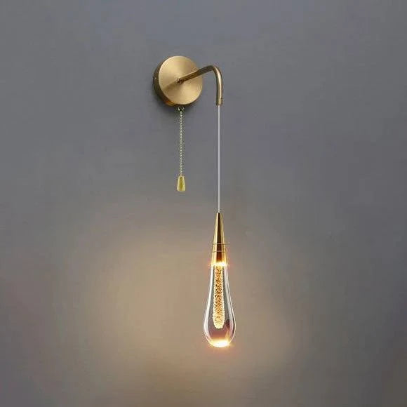 LED Wall Light Glass & Metal Tunable Dimmable Zipper Switch