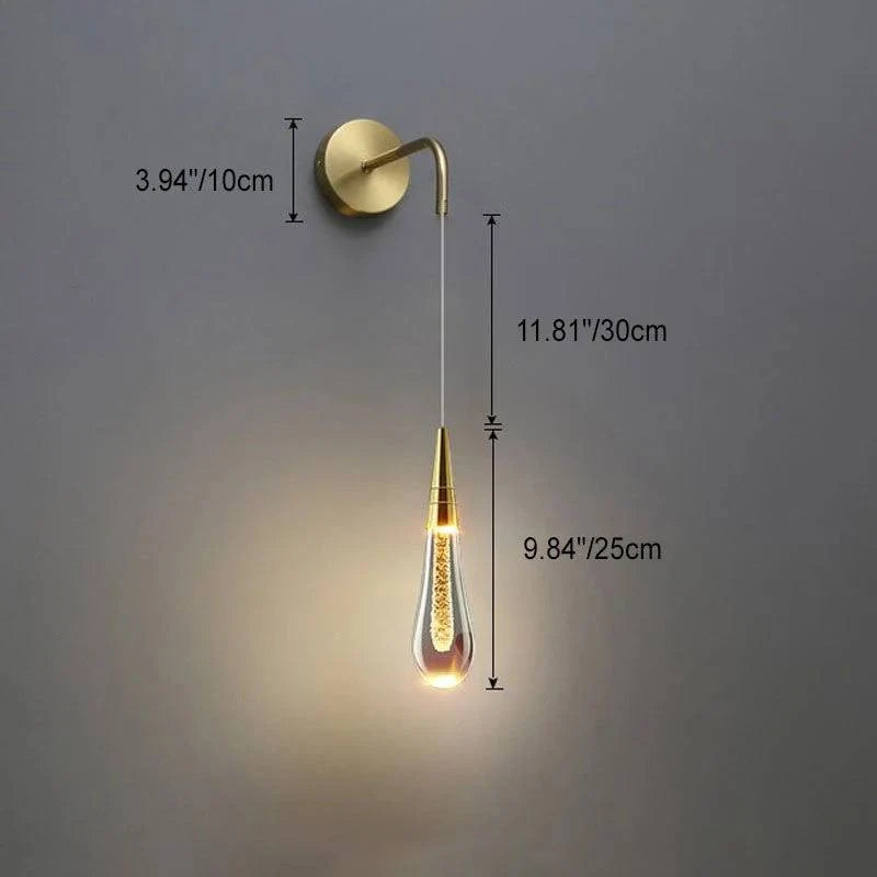 LED Wall Light Glass & Metal Tunable Dimmable Zipper Switch