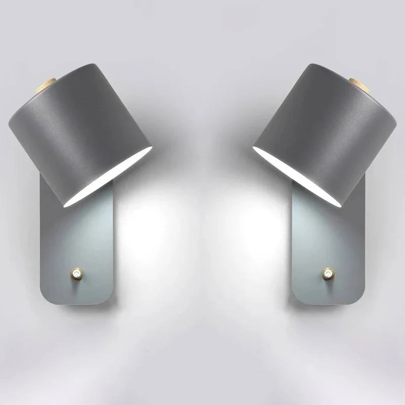 LED Wall Light Slim Metal Integrated Switch