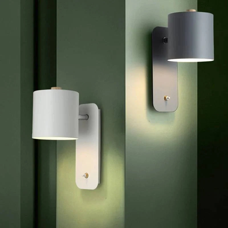 LED Wall Light Slim Metal Integrated Switch