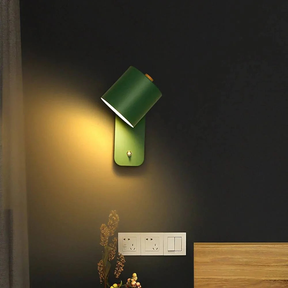 LED Wall Light Slim Metal Integrated Switch