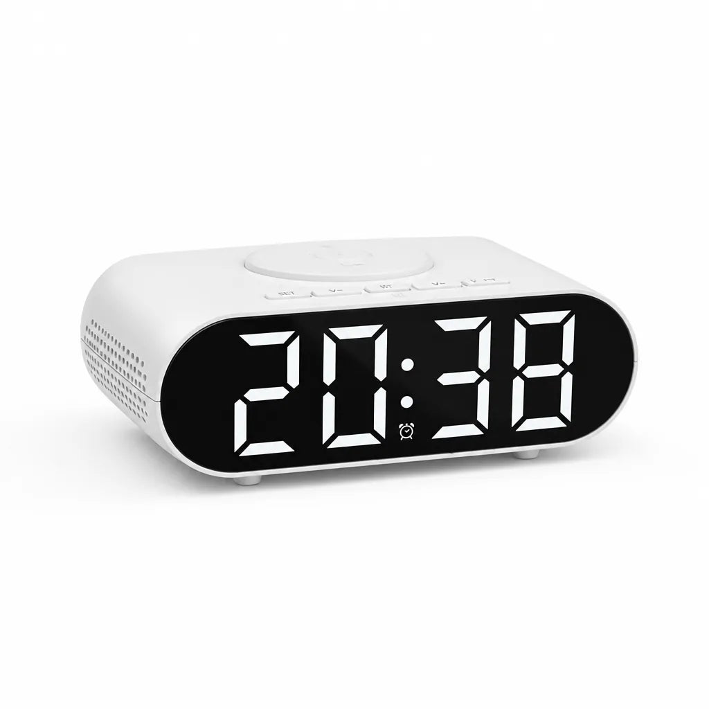 Large LED Dual Alarm and Snooze FM Clock Radio