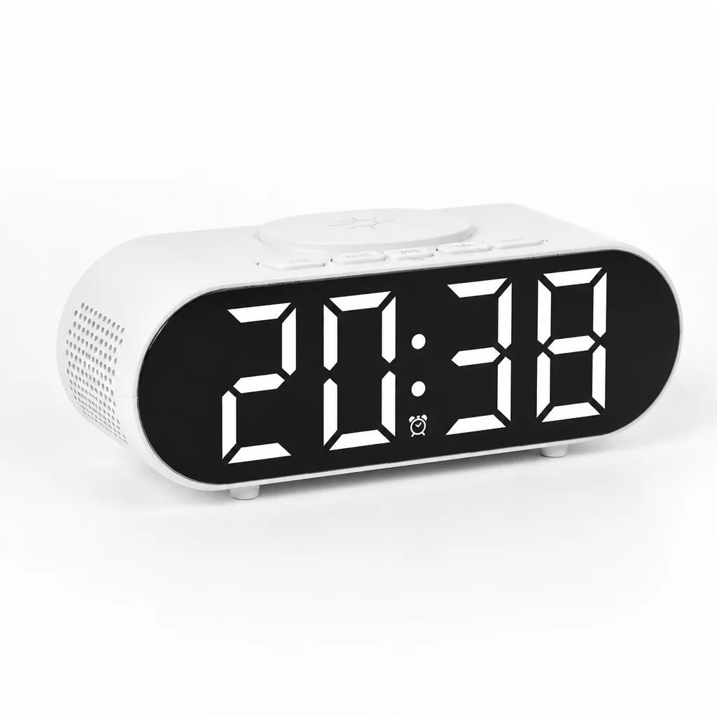 Large LED Dual Alarm and Snooze FM Clock Radio