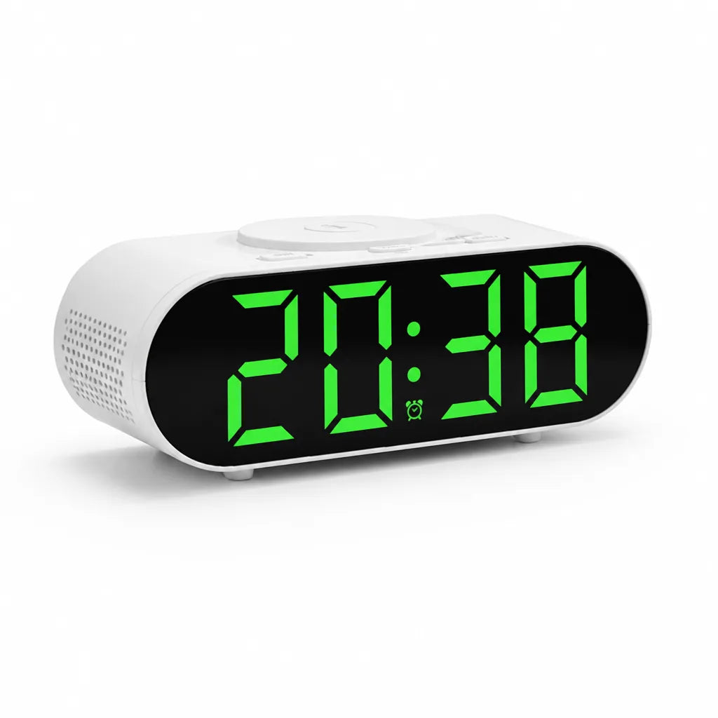 Large LED Dual Alarm and Snooze FM Clock Radio