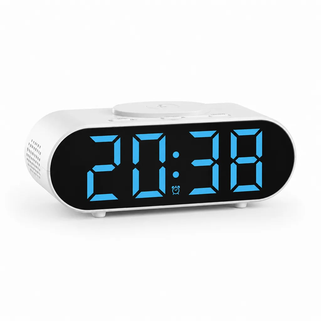 Large LED Dual Alarm and Snooze FM Clock Radio