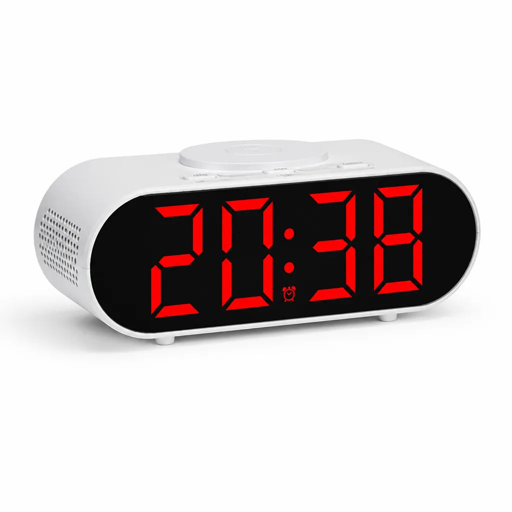 Large LED Dual Alarm and Snooze FM Clock Radio