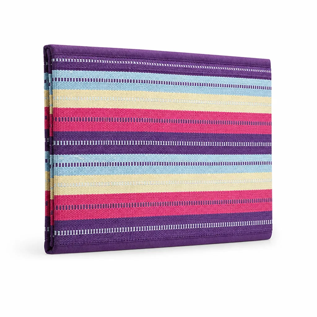 Large Rug Flat-Woven Check Pattern Non-Slip Backing