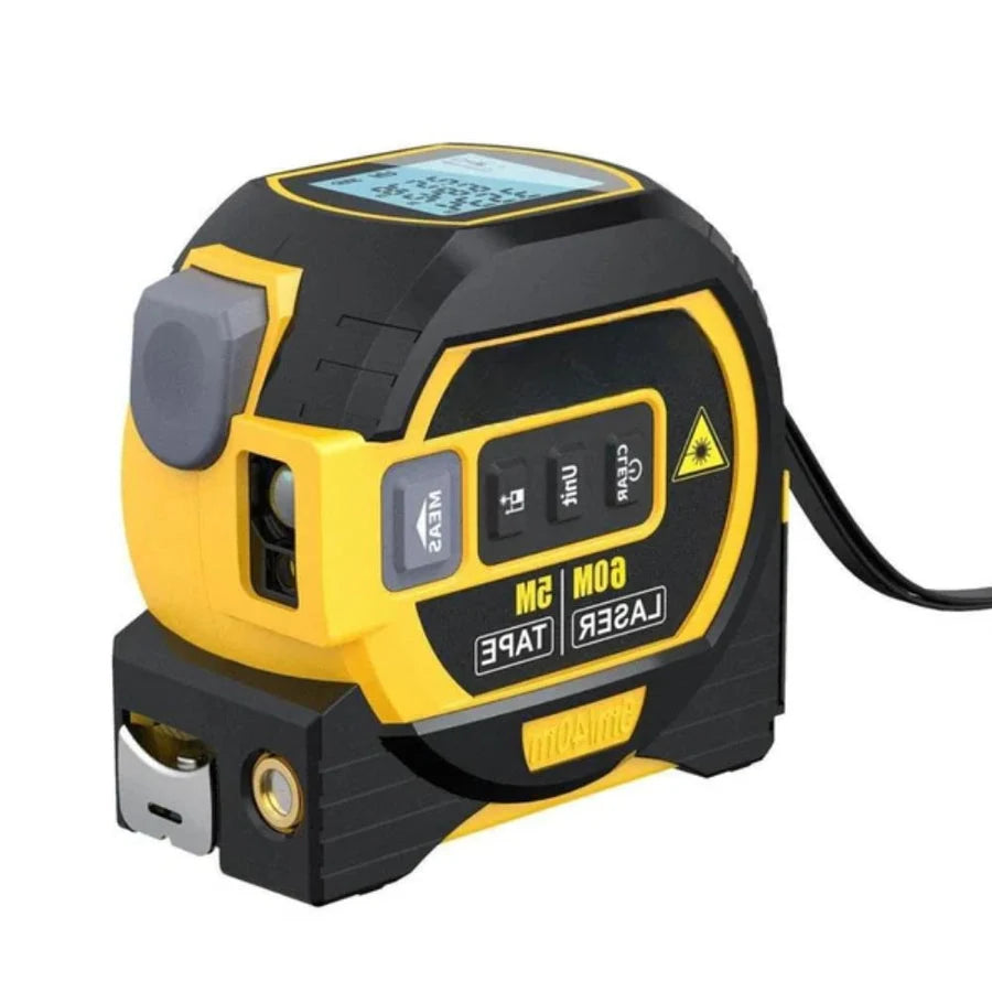 Laser Measuring Tape 3-in-1 Backlit LCD Steel Tape