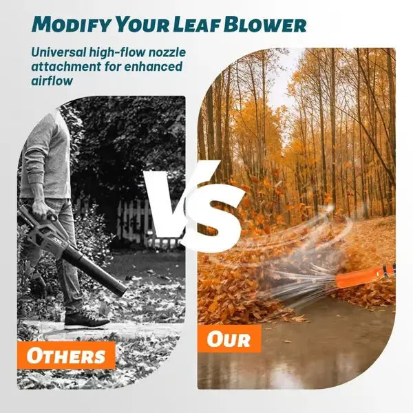 Leaf Blower Nozzle Attachment Venturi Air Booster & Tool-Free Mount