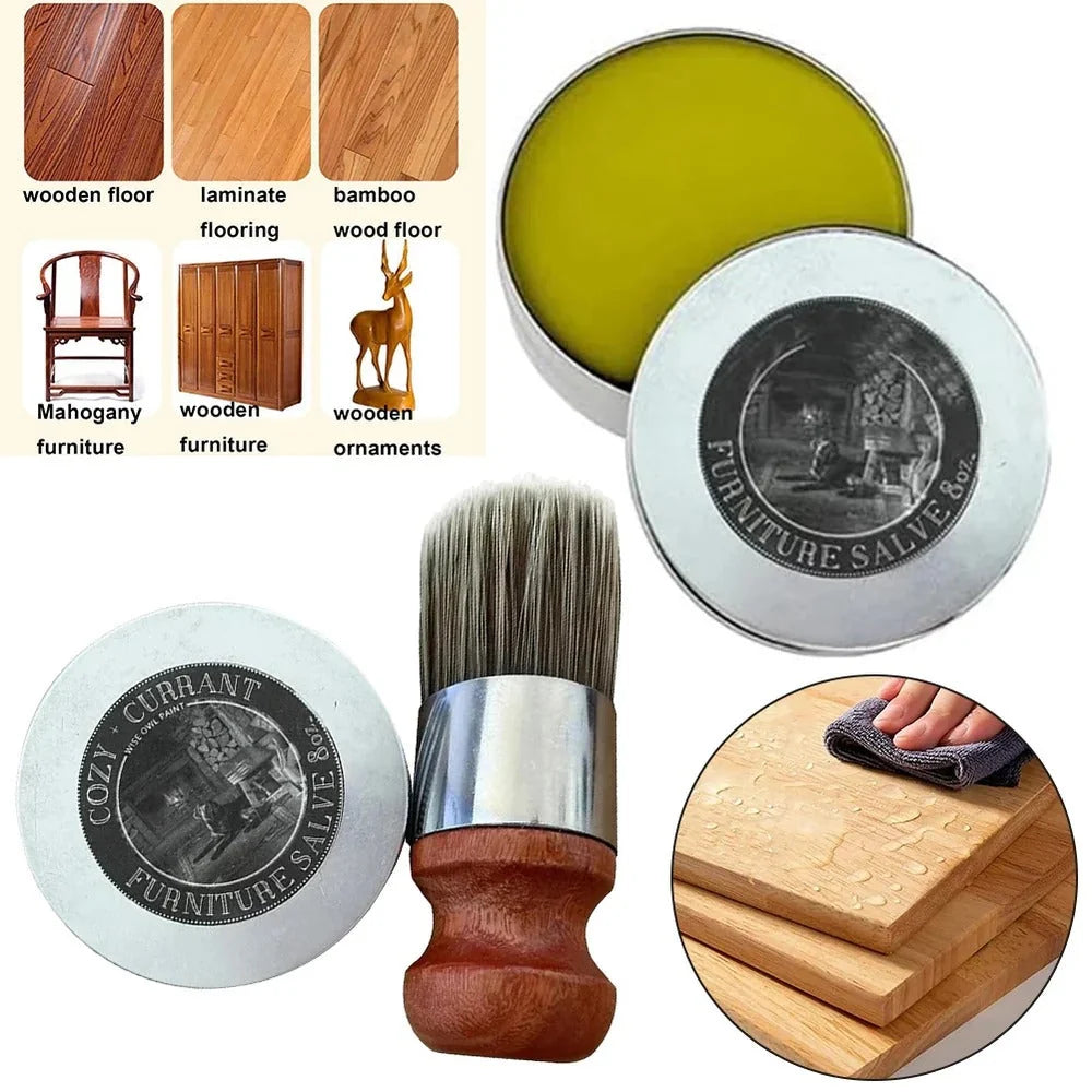 Leather Conditioning Cream Natural Plant-Based Brush Applicator