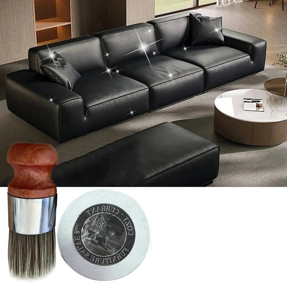 Leather Conditioning Cream Natural Plant-Based Brush Applicator