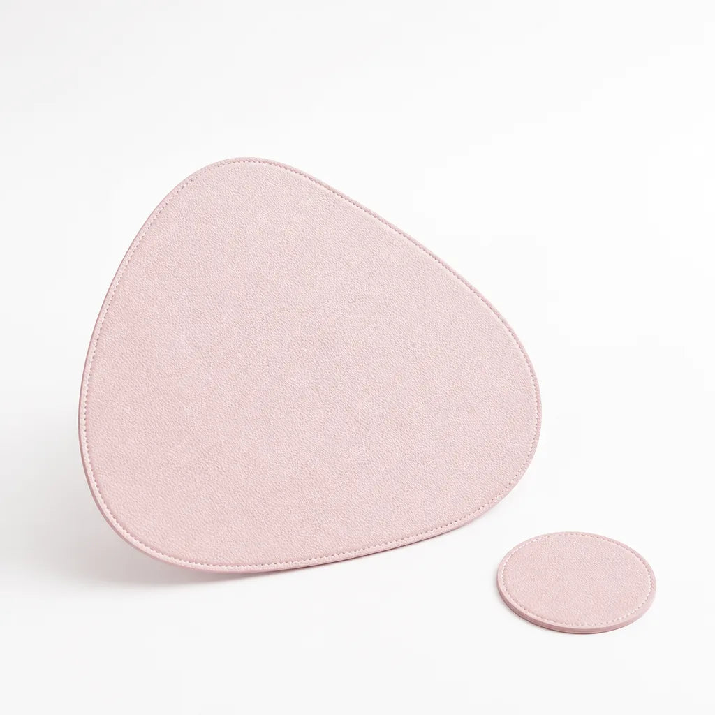 Leather-Look Heat-Resistant Placemat and Coaster Set (To 60°C)