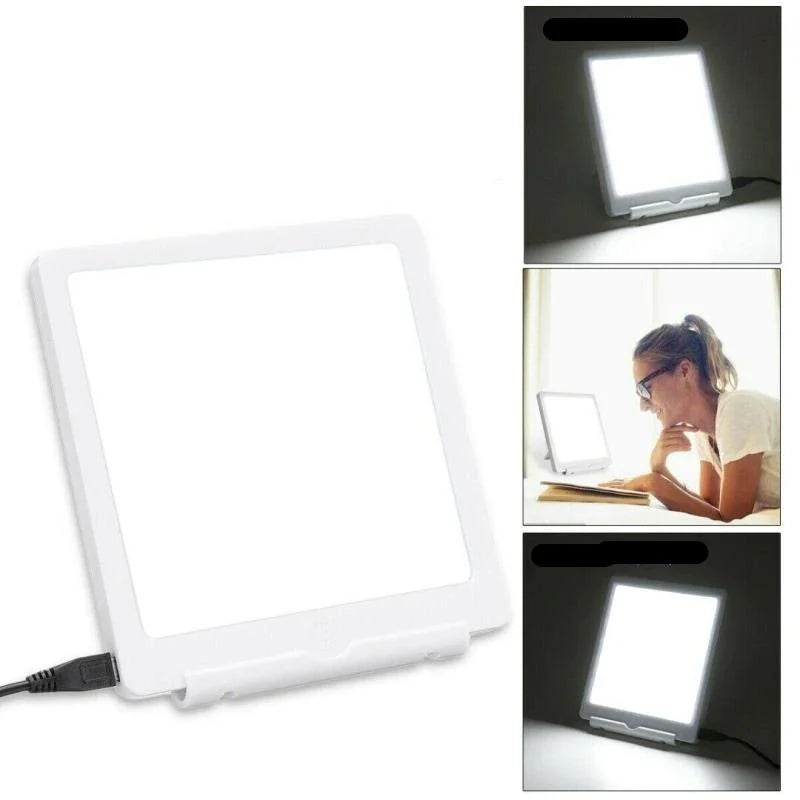 Light Therapy Lamp Dual Brightness Adjustable Tilt USB-Powered