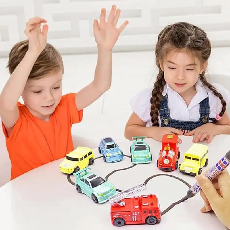 Line-Following Toy Car Induction Sensor Screen-Free Includes Pen
