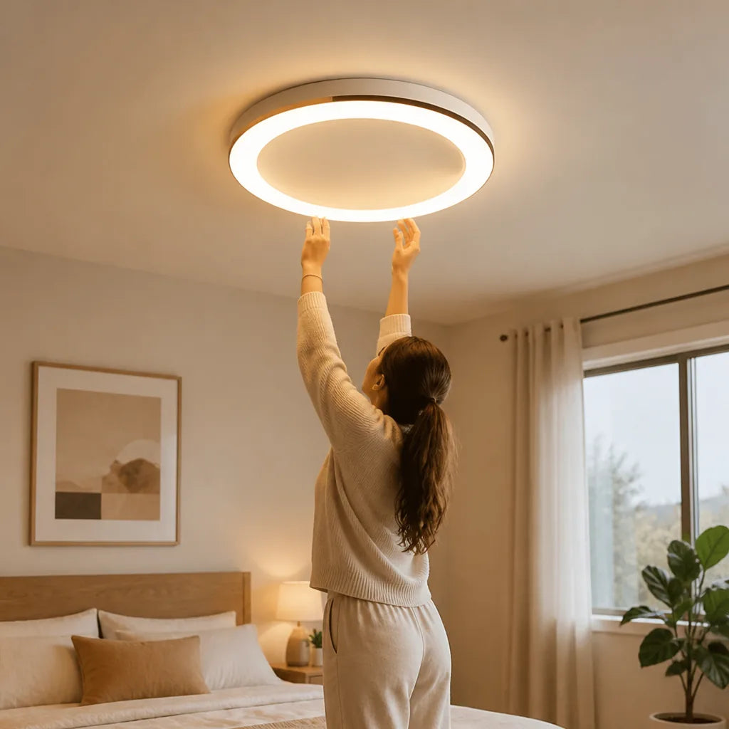 Low-Profile Round Flush-Mount LED Ceiling Light