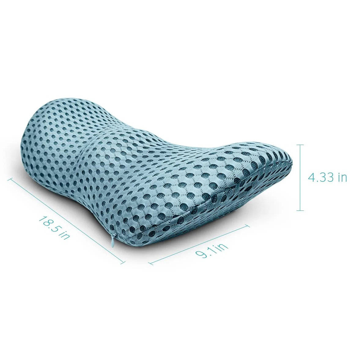 Lumbar Support Pillow Memory Foam C-Shaped Removable Mesh Cover