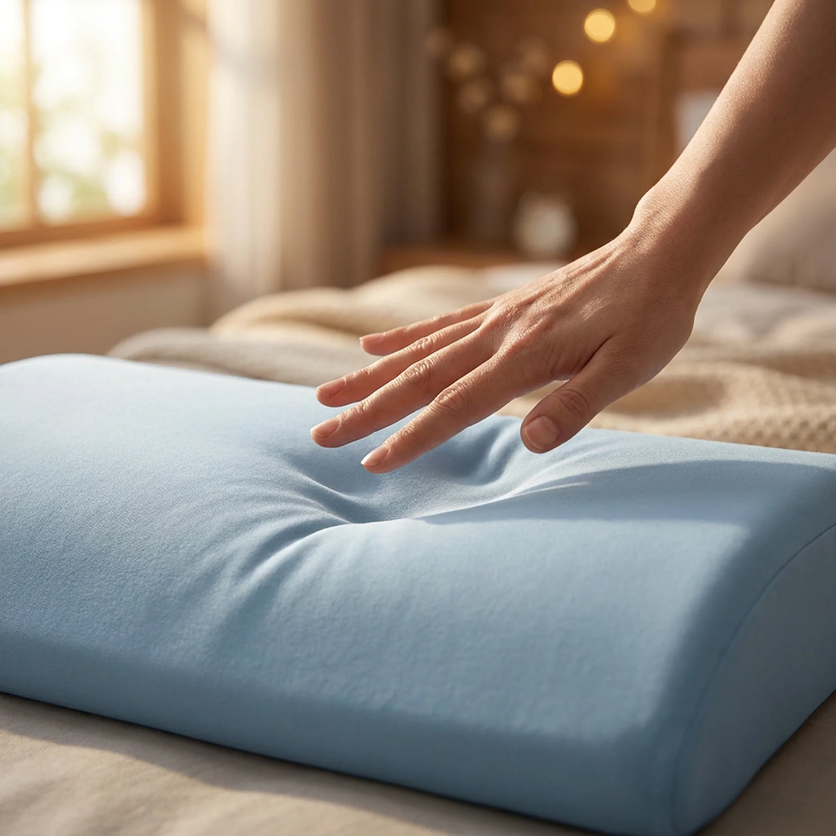 Lumbar Support Pillow Slow-Rebound Memory Foam Tapered Edge