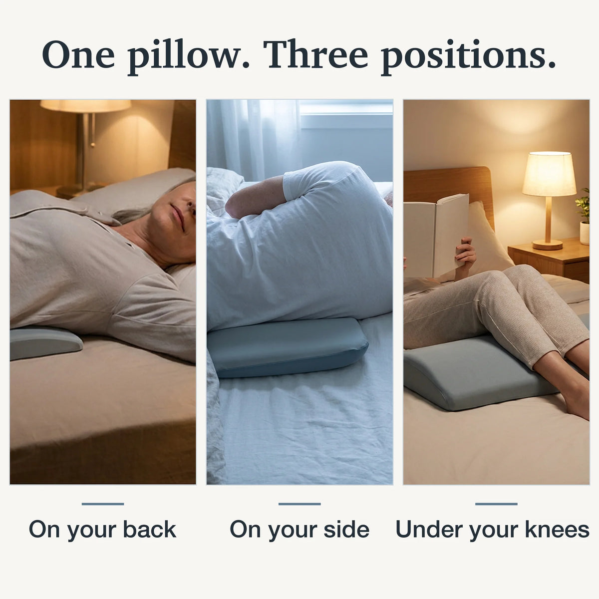Lumbar Support Pillow Slow-Rebound Memory Foam Tapered Edge
