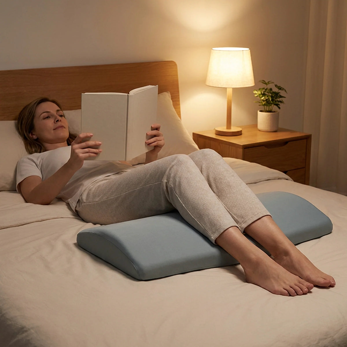 Lumbar Support Pillow Slow-Rebound Memory Foam Tapered Edge