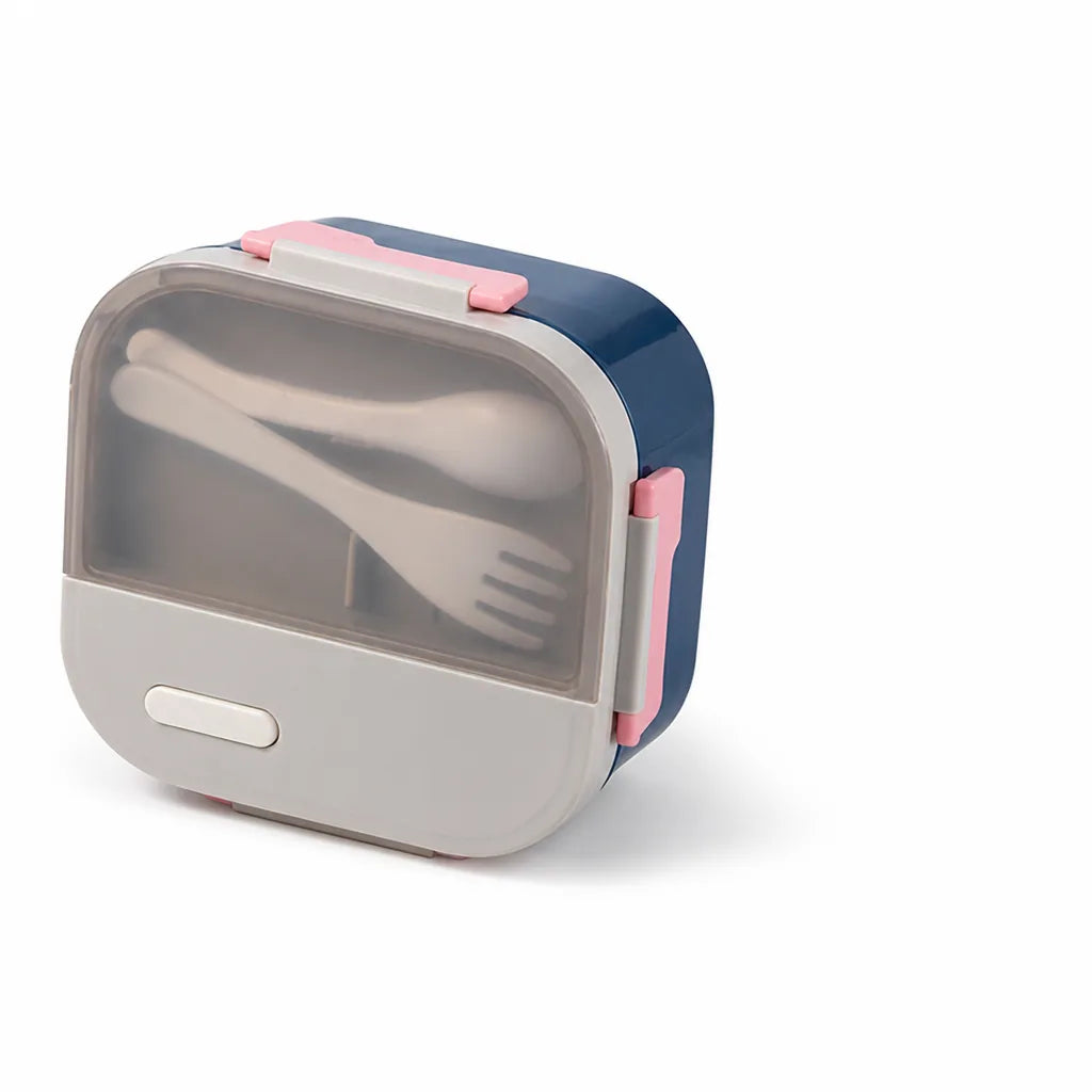 Lunch Box Leak-Proof Multiple Compartments & Built-In Utensils