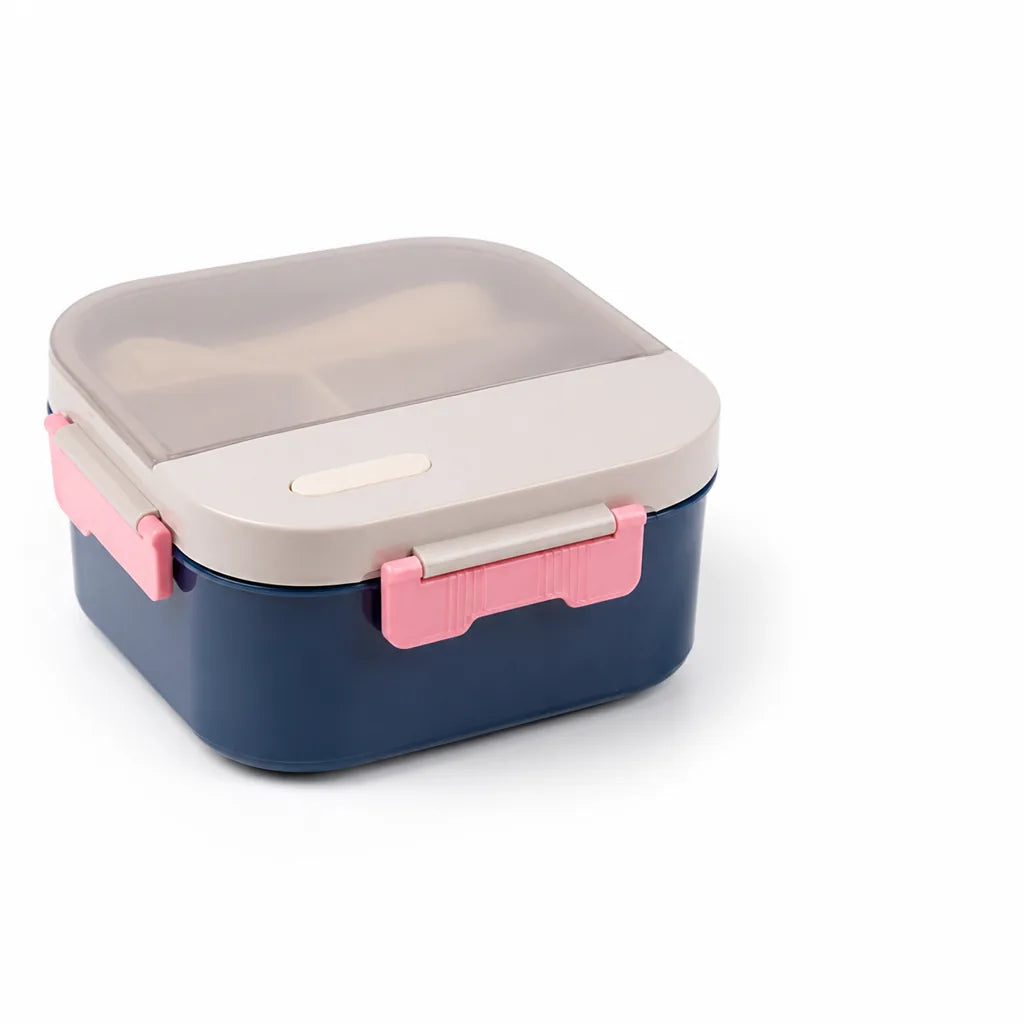 Lunch Box Leak-Proof Multiple Compartments & Built-In Utensils